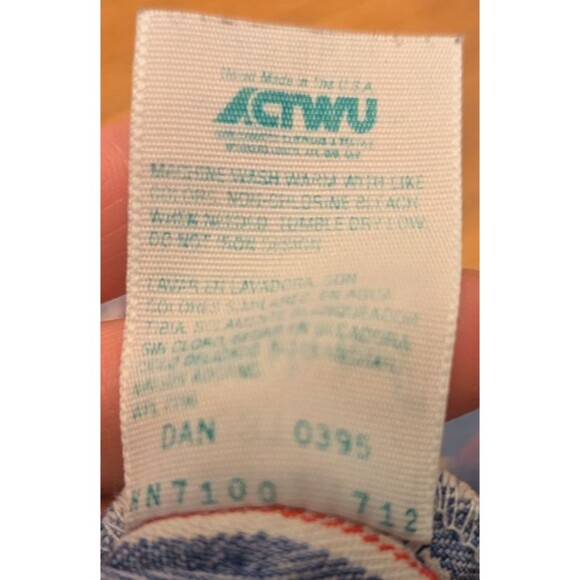 Vintage Healthtex Size 3T Striped Denim Overalls Romper 100% Cotton Made in USA - Picture 8 of 10